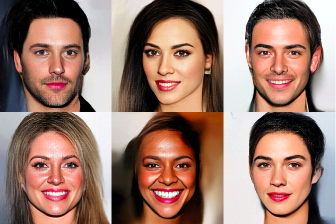 High-resolution faces generated by Glow